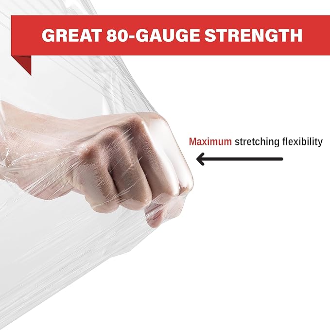 Stretch Wrap 4 Pack 18" x 1100 SqFt – Heavy Duty 80 Gauge Shrink Wrap Rolls - Image 2