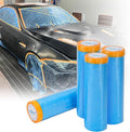 Pre-Taped Automotive Masking Film 4 Pack 59 in x 65 feet Rolls, Tape and Drape by MATUFF