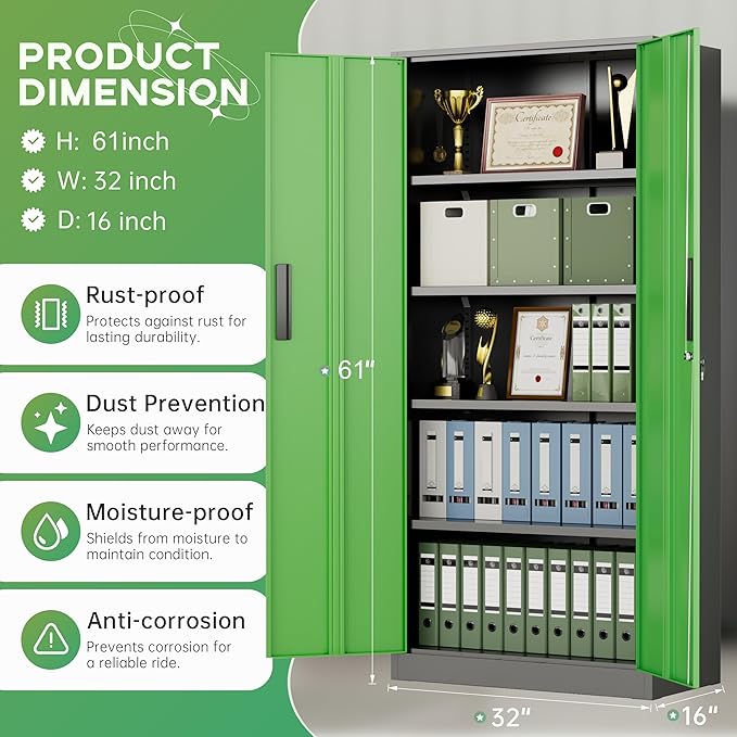 INTERGREAT Metal Storage Cabinet - Image 3