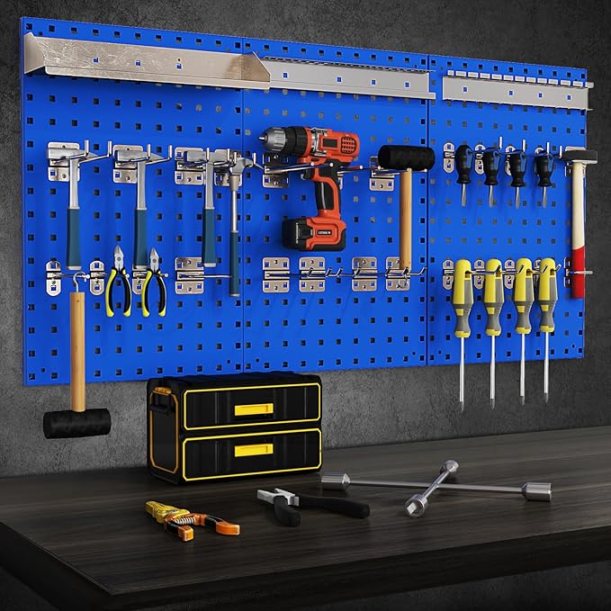 Goplus Garage Pegboard, Metal Pegboard Tool Organizer Kit - Image 7