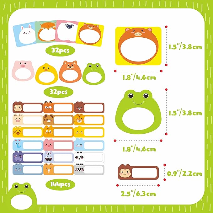 208 PCS Baby Food Labels, 26 Adorable Designs Removable Food Name Stickers - Image 2