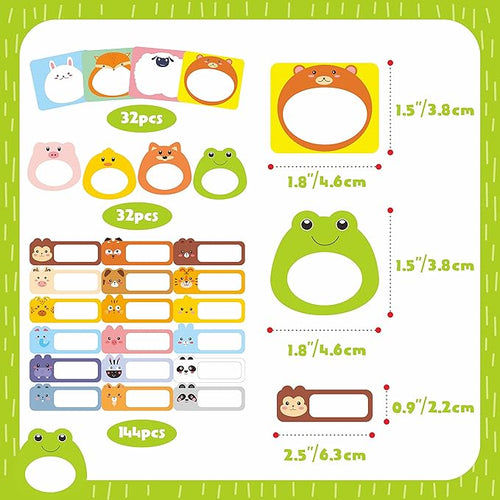 208 PCS Baby Food Labels, 26 Adorable Designs Removable Food Name Stickers - Image 2
