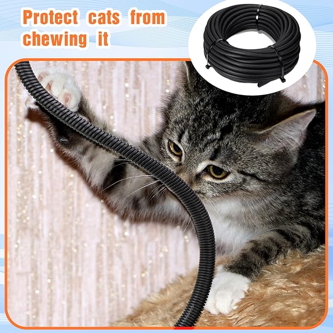 Sasylvia 3/8" X 500 ft Split Wire Loom Cord Protector Tubing Split Conduit - Image 4