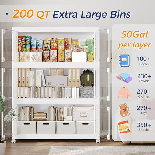 250Gal Plastic Stackable Storage Bins - Image 2