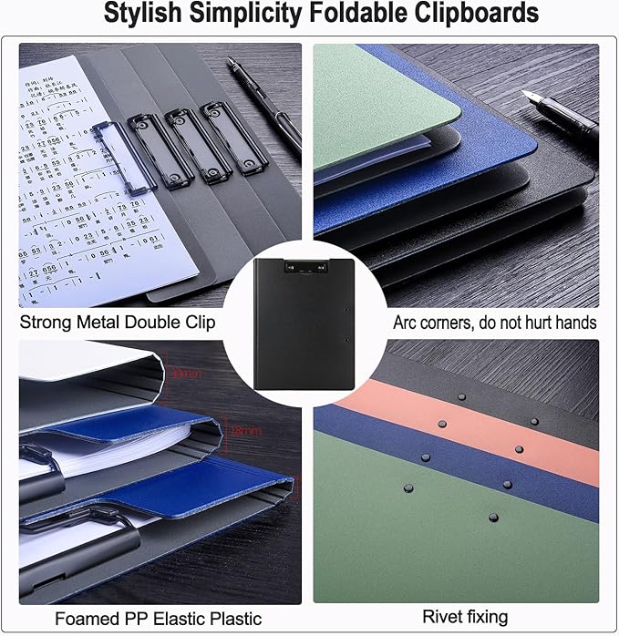 10 Pack Foldable Clipboards, A4 Clipboard Folder, Office Clipboard Folder - Image 7