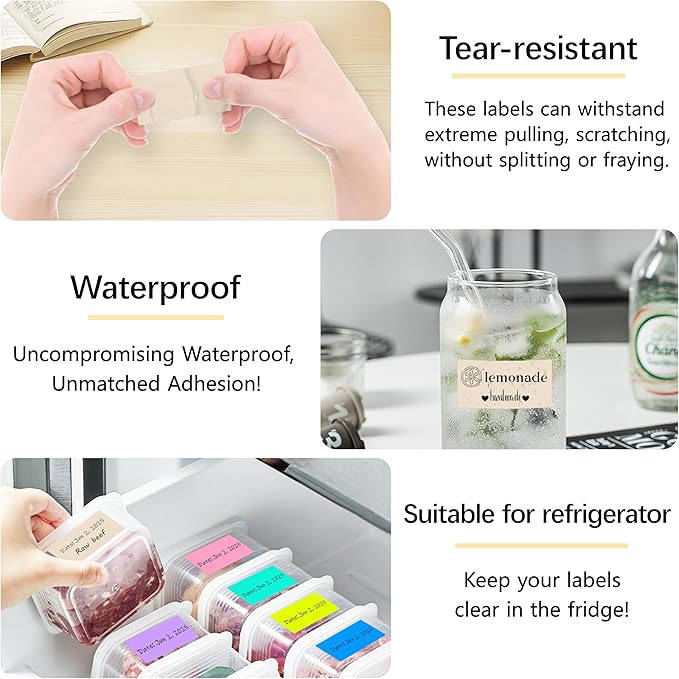 1x2 inch Label Stickers Roll for Thermal Printer 500PCS Colored Removable - Image 4