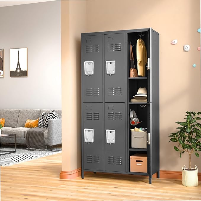 6 Doors Locker Storage Cabinet, Metal Locker - Image 2