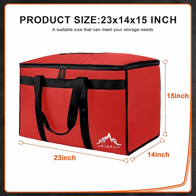 Himal Outdoors Insulated Food Delivery Bag XXXL-23Wx15Hx14D inches Premium - Image 2