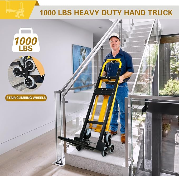 3 in 1 Heavy Duty Industrial Convertible Hand Truck Dolly, 1000 LBS Capacity - Image 3