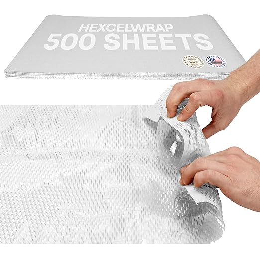 IDL Packaging 15.25" x 22" Honeycomb Kraft Packing Paper Sheets, Storage by IDLPackaging