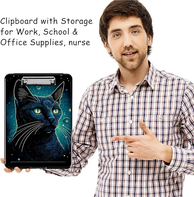 Clipboard with Storage, High Capacity Plastic Storage Clipboard with Pen Holder - Image 7