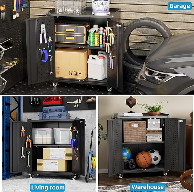 Aobabo 34.3 Inches Metal Storage Cabinet - Image 7