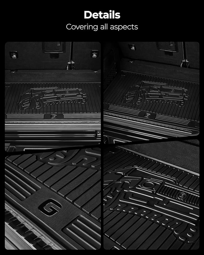 3W Floor Mats&Cargo Liner Fit for 2019-2024 2025 Mercedes-Benz G Class SUV TPE - Image 3