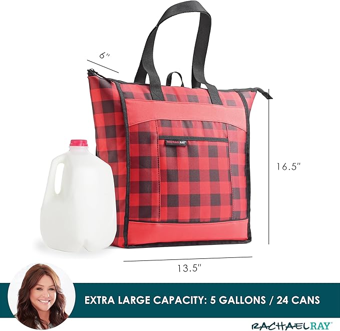 Rachael Ray Chillout Soft Cooler Bag, Large Reusable Insulated Grocery Bag - Image 6