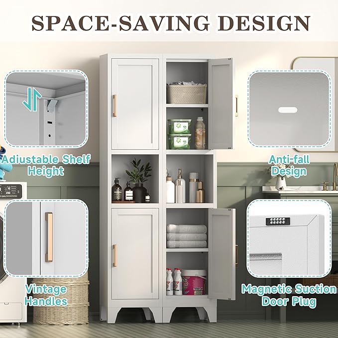 67" H Tall Bathroom Storage Cabinet - Image 7