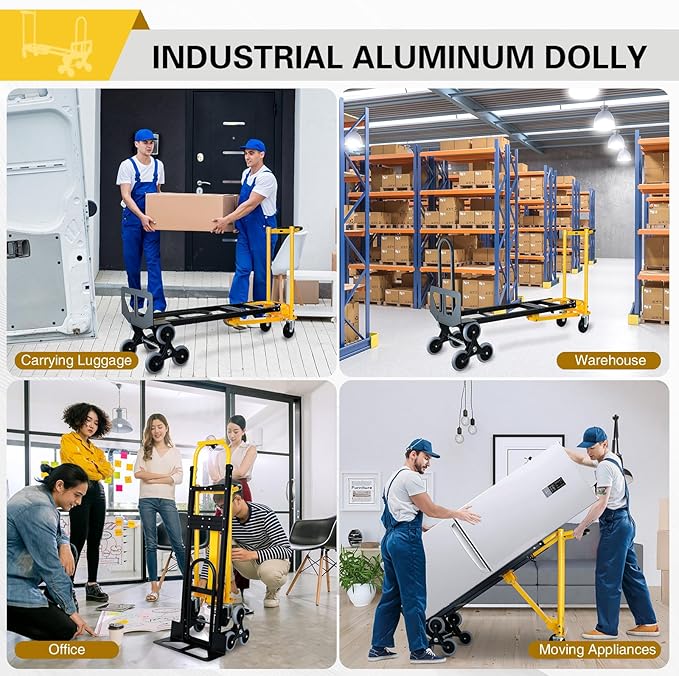3 in 1 Heavy Duty Industrial Convertible Hand Truck Dolly, 1000 LBS Capacity - Image 6