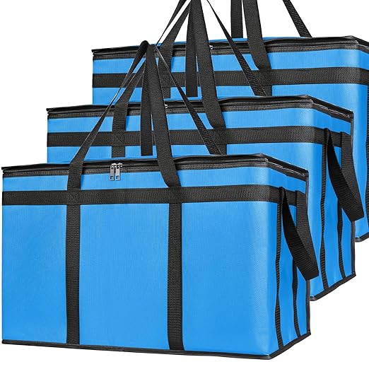 Bodaon Large 3-Pack Insulated Food Delivery Bag, XXXL Pizza Cooler Bags by Bodaon