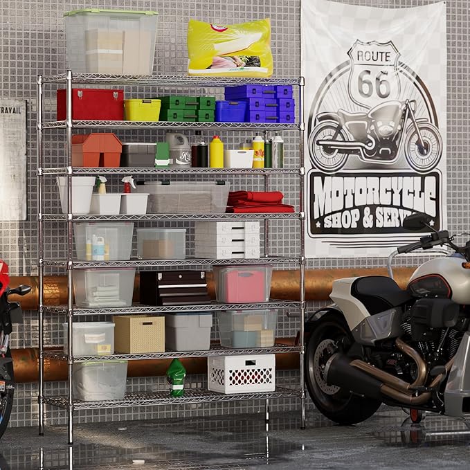 18" Deep x 54" Wide x 74" Height Wire Shelving Kit | 8-Tier | NSF Commercial - Image 6