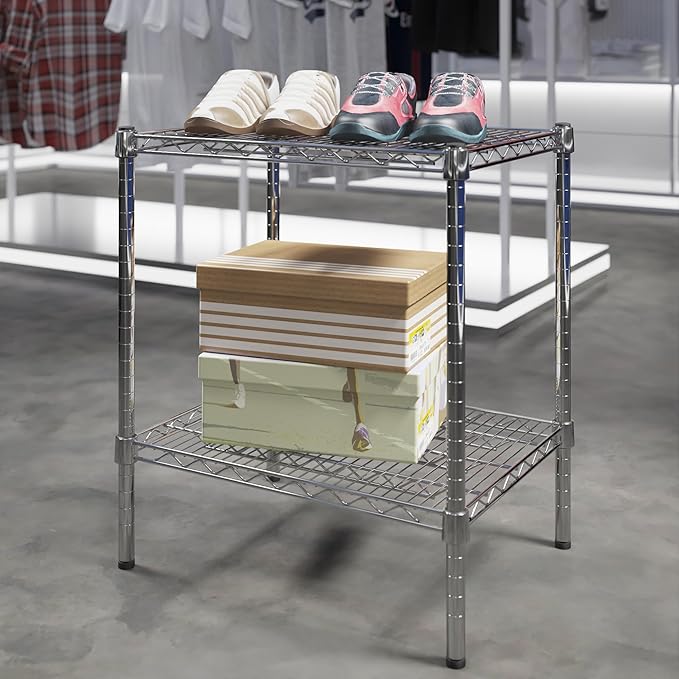 18" Deep x 24" Wide x 27" Height Wire Shelving Kit | 2-Tier | NSF Commercial - Image 2