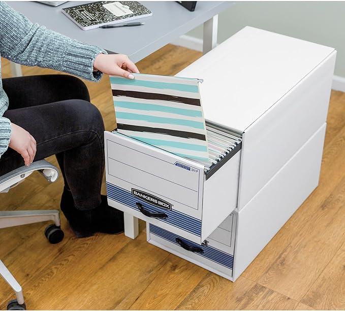 Bankers Box STOR/DRAWER STEEL PLUS Extra Space-Saving Filing Cabinet, Stacks up - Image 2