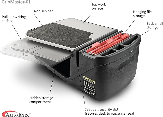 AutoExec GripMaster Car Desk for Your Vehicle Workstation and Mobile Office - Image 6