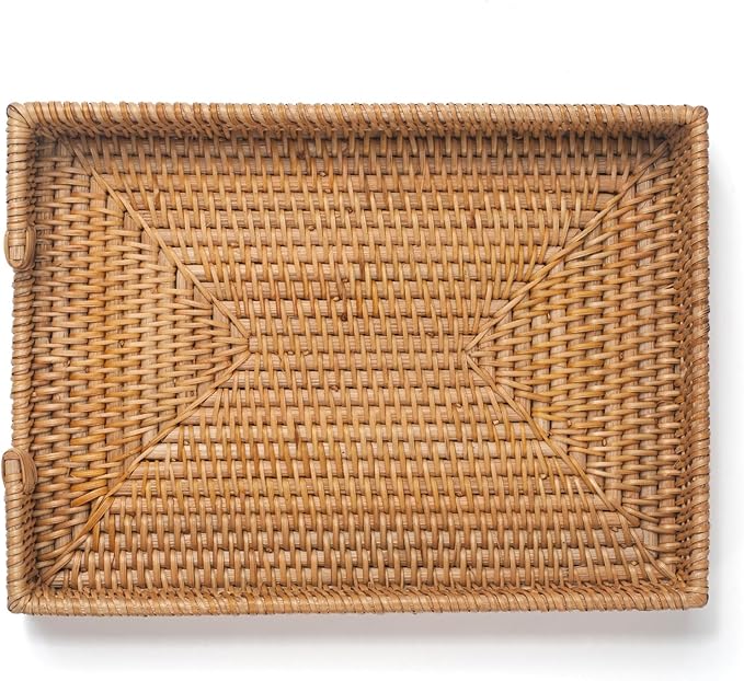 Rattan Letter Tray, Wicker Desk Tray, Woven Desktop Basket Organizer - Image 4