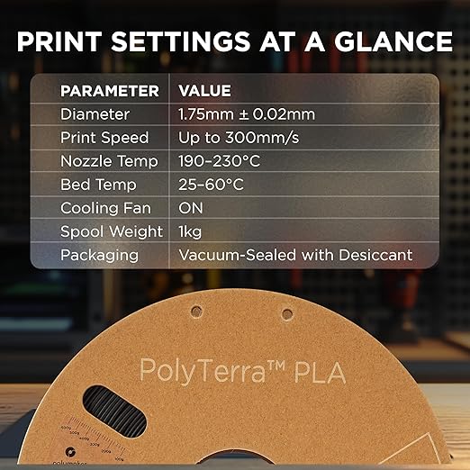 Polymaker Matte PLA for Production 1.75mm 2.5kg Black, 1.75mm 3D Printer PLA - Image 6