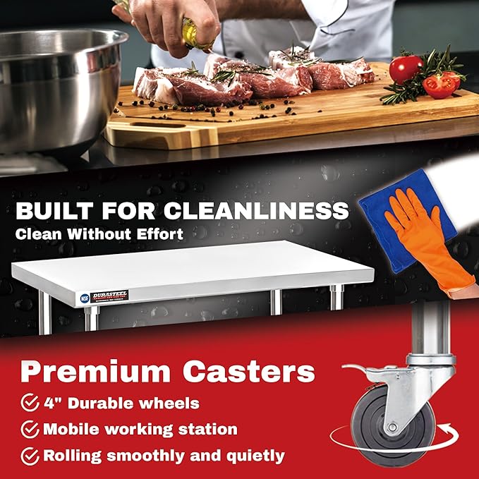 DuraSteel 30x60 NSF Stainless Steel Cart - Image 4