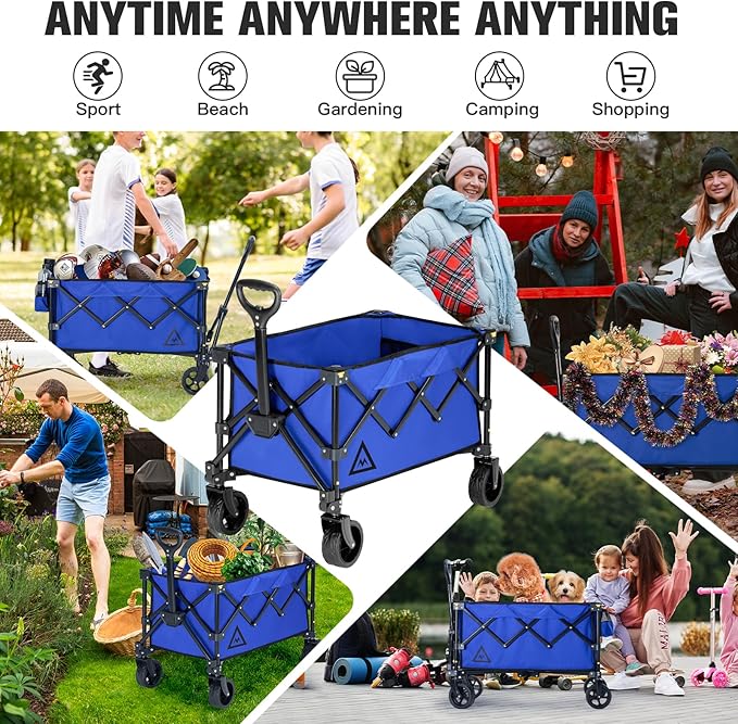 Wagon Cart Shopping Foldable Folding Collapsible - Image 4