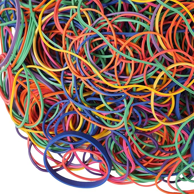 Rubber Bands Assorted Sizes 0.5lbs Multicolor Elastic Bands - Image 5