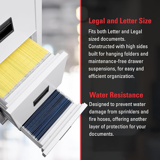 FireKing Turtle Vertical 2 Drawer Legal and Letter Fire Safe File Cabinet - Image 7