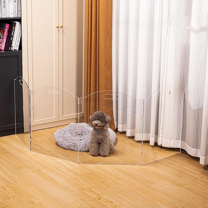 Clear Acrylic Freestanding Dog Gates - Image 7