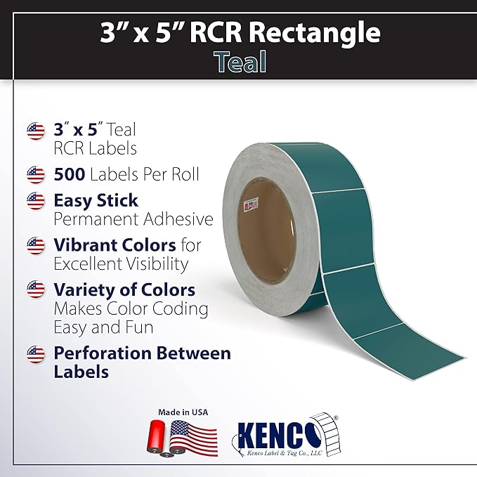 Kenco Color Coding 3 X 5 Rectangle Labels, Inventory Control Stickers 500 - Image 7
