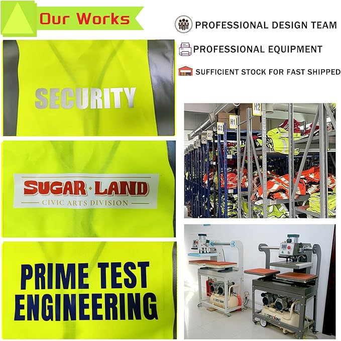 Custom Safety Vest with Logo Pockets High Visibility Reflective Vests - Image 6