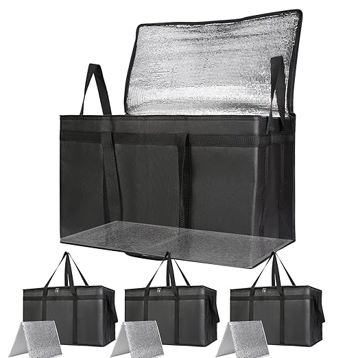 Bodaon 4-Pack Cooler Insulated Food Delivery Bag, Rideshare Delivery Bag by Bodaon