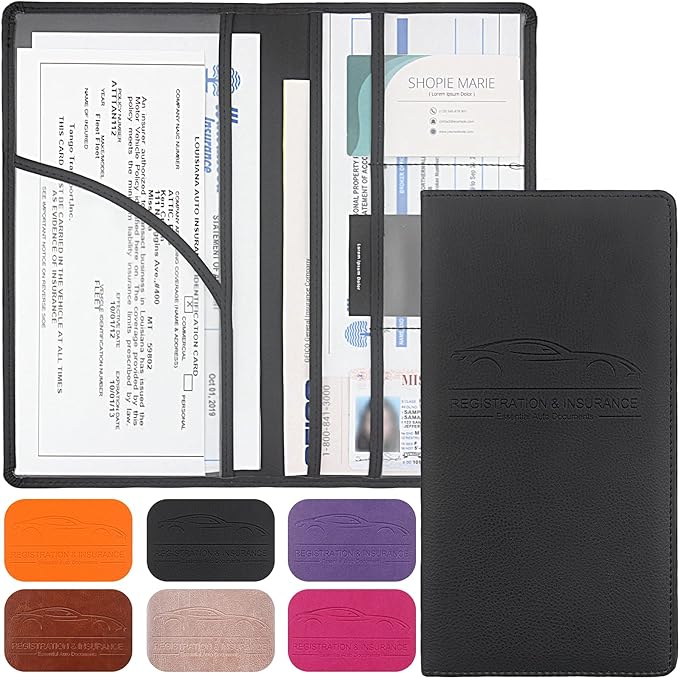 Premium Car Registration & Insurance Card Holder by LumiMokki