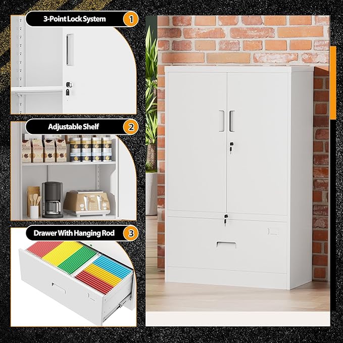 Greenvelly Metal Storage Cabinet - Image 3