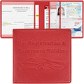 Car Registration and Insurance Holder, Premium PU Leather Vehicle Glove Box Car by New+Fashion+Kingdom
