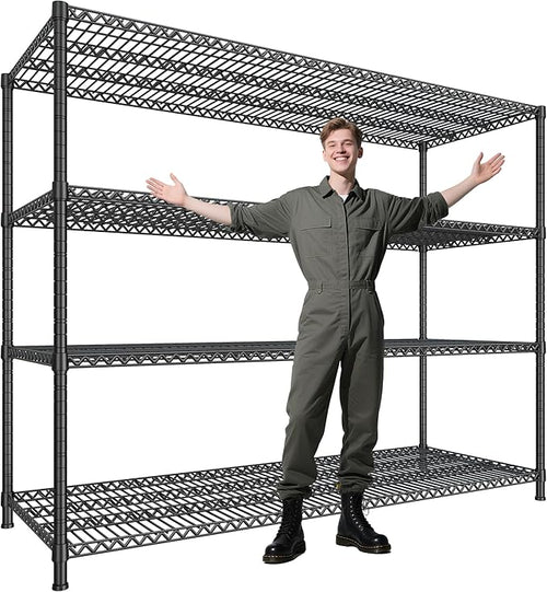 2500 LBS Shelf Storage Shelves 68.1" W Wire Shelving Unit, Garage Shelving by Durayloly
