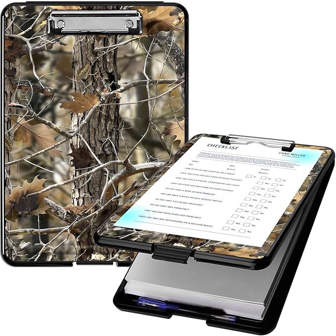 Clipboard with Storage, High Capacity Plastic Storage Clipboard with Pen Holder by Qindaiwen