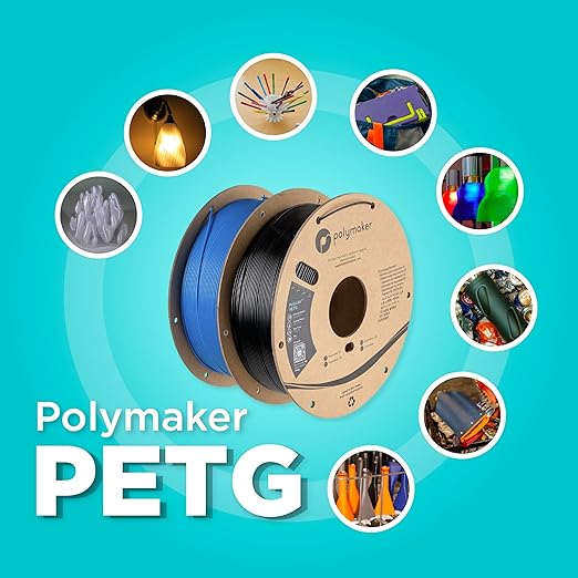 Polymaker PolyLite 3D Printer PETG Filament Translucent Red 1.75mm 1kg - Image 4
