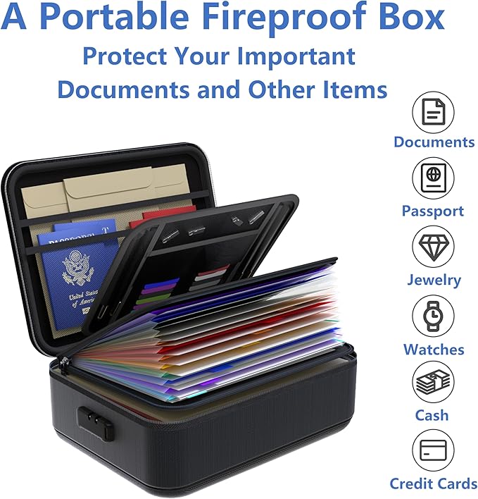 TIGERKING Fire Proof Document Safe Box - Image 8