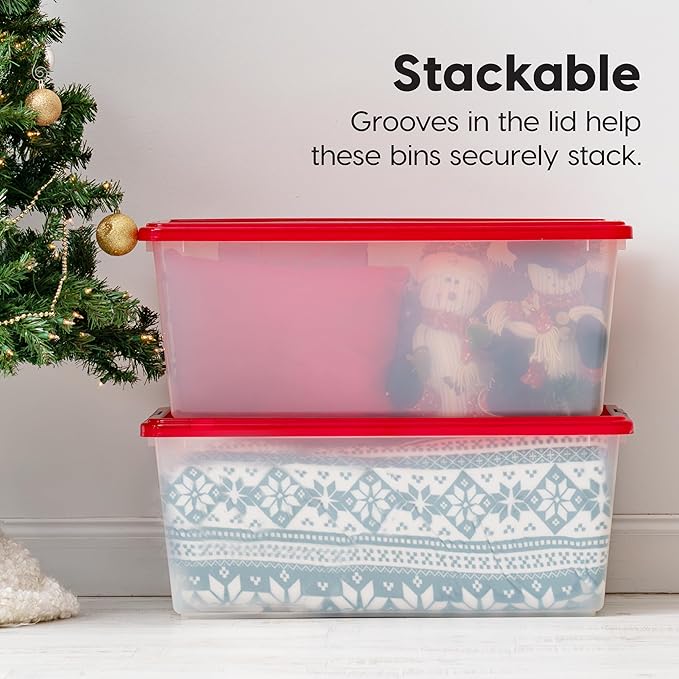 IRIS USA 91 Qt. Stackable Plastic Storage Bins - Image 5