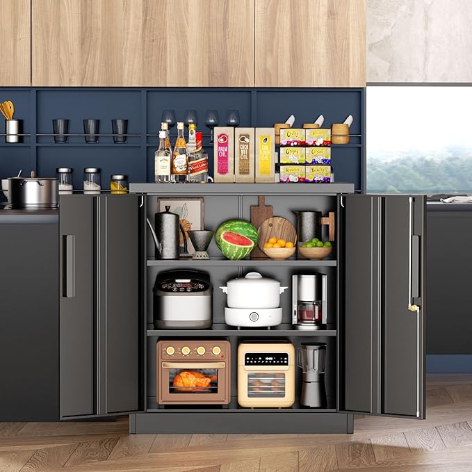 Pataku Metal Storage Cabinet, Garage Cabinet - Image 8