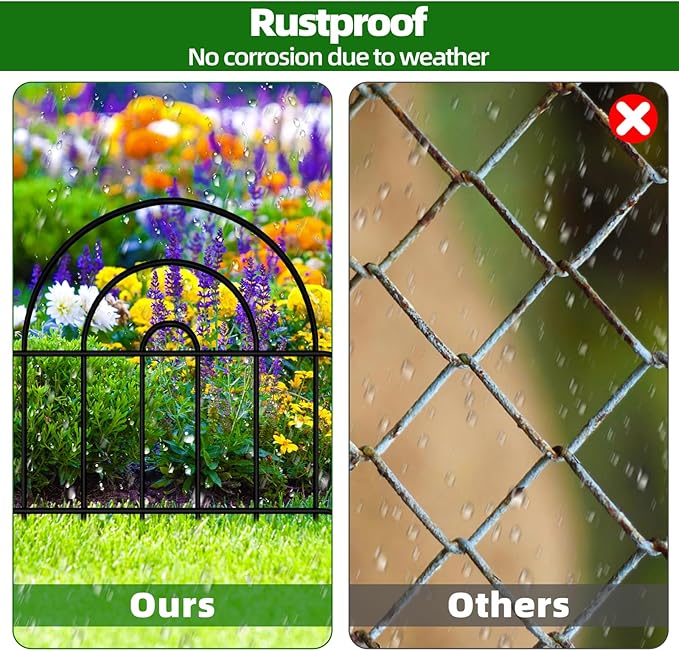 Decorative Garden Fence, 32 Panels No Dig Fence 45.3ft x13in Animal Barrier - Image 4