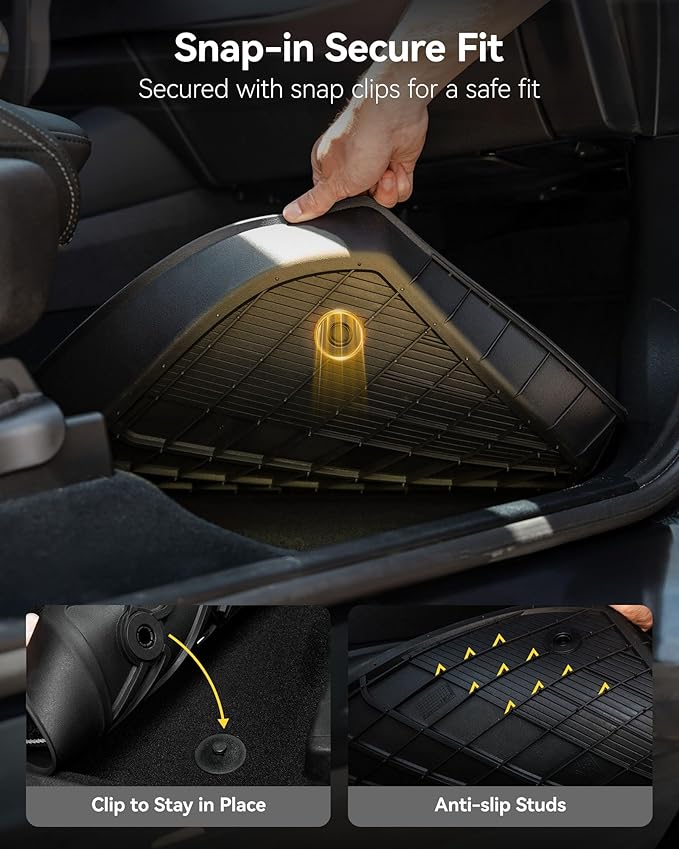 3W Floor Mats for Benz GLC 2023-2026, TPE All Weather Custom Fit Floor Liner - Image 5