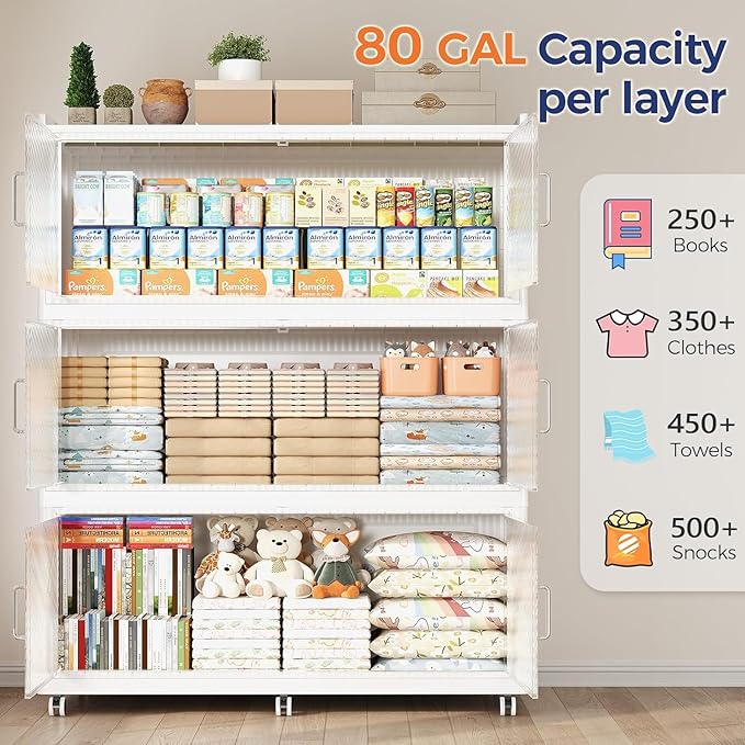 320Gal Extra Large Stackable Storage Bins - Image 3