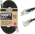 Heavy Duty Extension Cord 100 Ft, 12 Gauge Long Outdoor Extension Cord by Cablectric