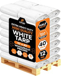 Heavy Duty White Poly Tarp 10' X 40' by XposeSafety