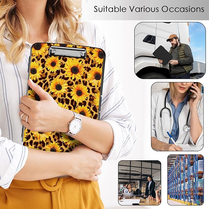 Clipboard with Storage, Office Supplies Nursing Clipboards Folder with Pen - Image 4